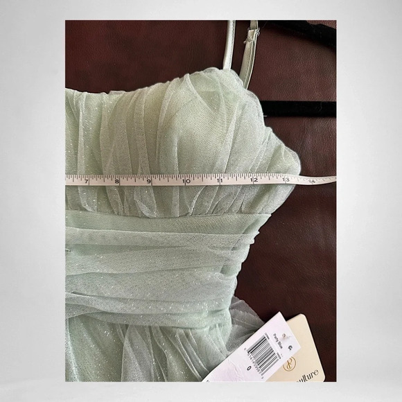 PEAR CULTUR Juniors Corkscrew Ruffles Gathered Cocktail & Party Dress 13/14 & 0 - Picture 6 of 13